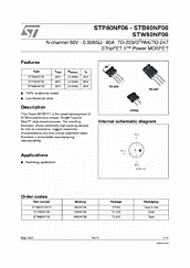 DataSheet STP80NF06 pdf